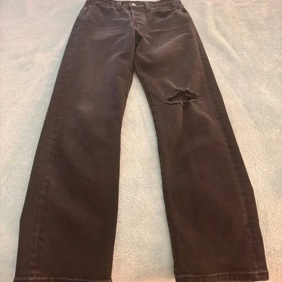 Levi's Wedgie Straight Black Jeans Size 28 - Picture 4 of 11